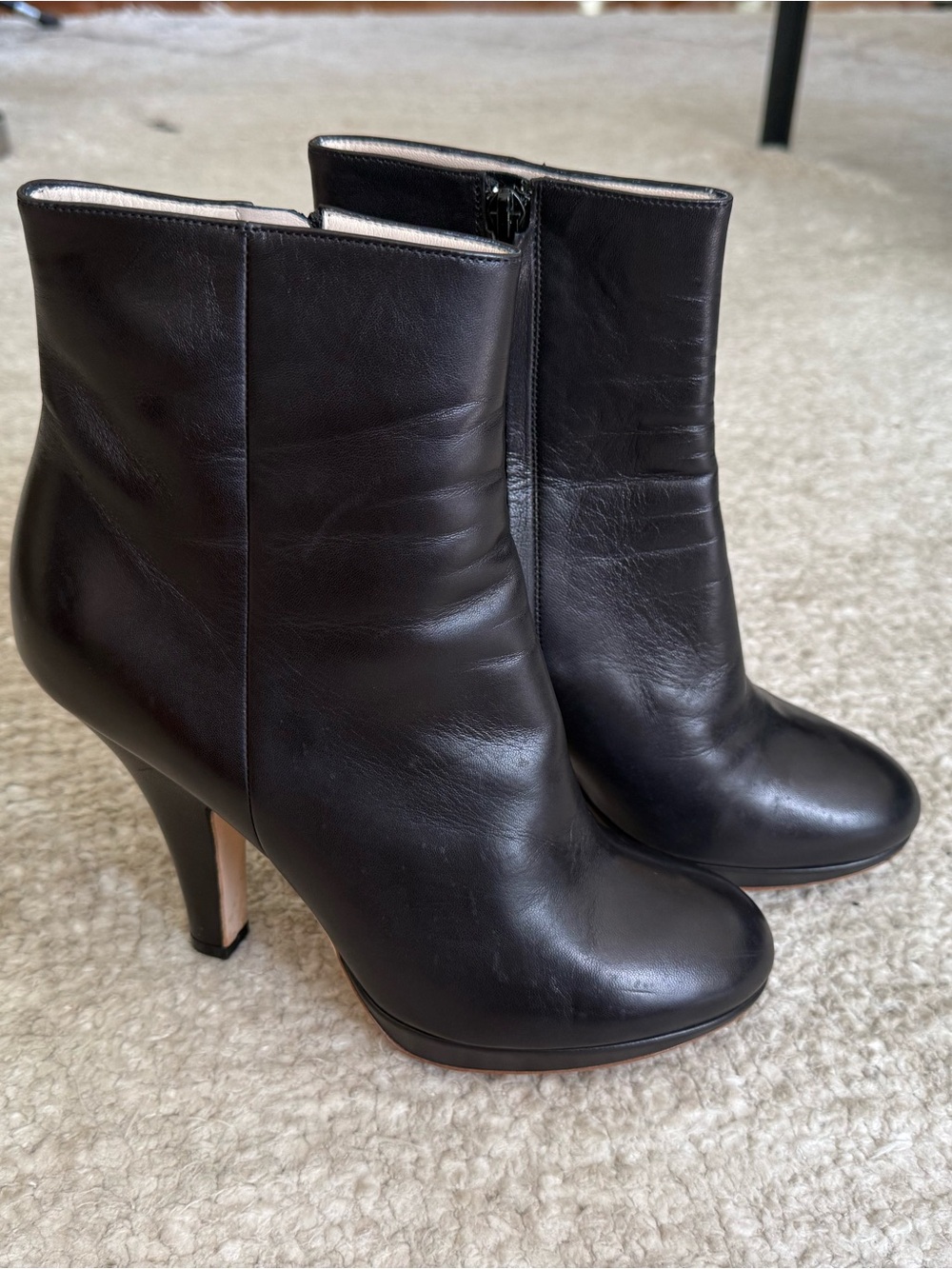 Celine Black Leather Ankle Boots Phoebe Philo Era
